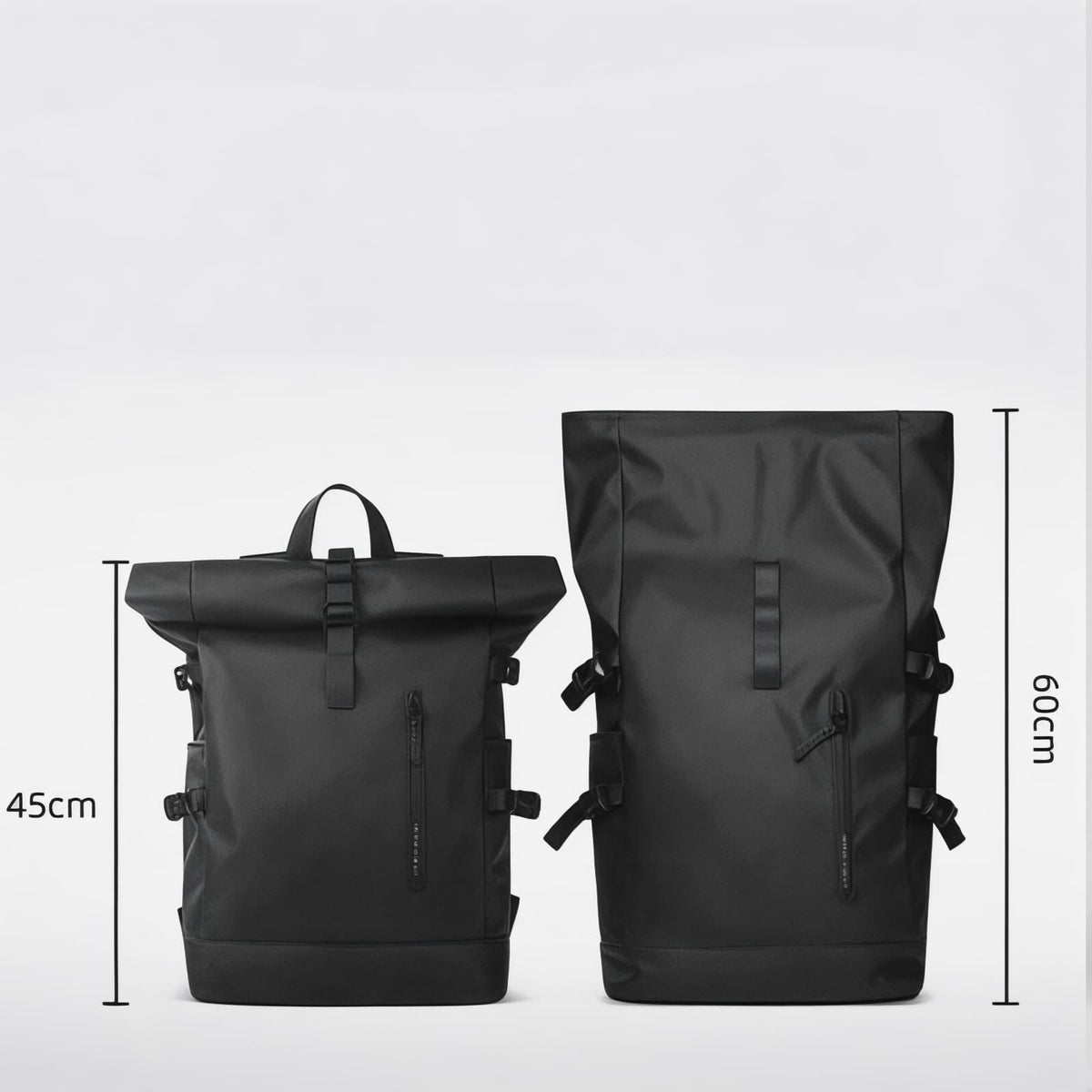 Sac à Dos Urbain Homme – Rolltop, Tissu Déperlant & Port USB, 15.6”