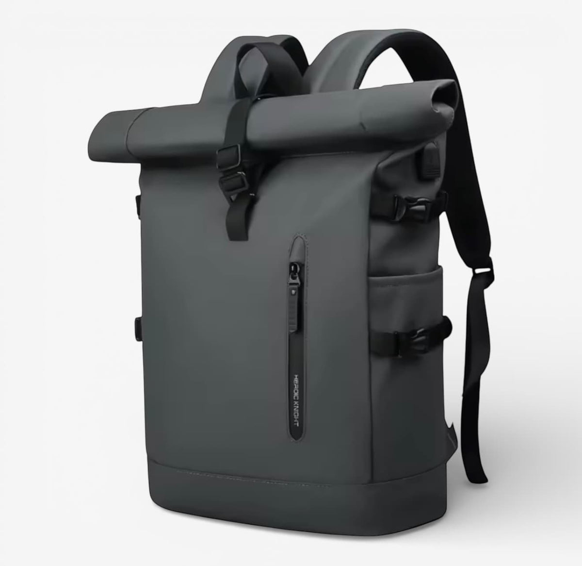 Sac à Dos Urbain Homme – Rolltop, Tissu Déperlant & Port USB, 15.6”